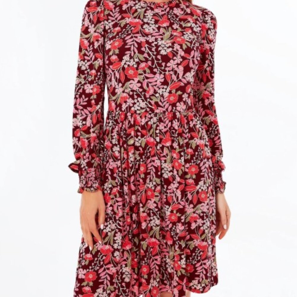 Draper James Kitty Long-Sleeve Dress in Flowering Vine - NWT